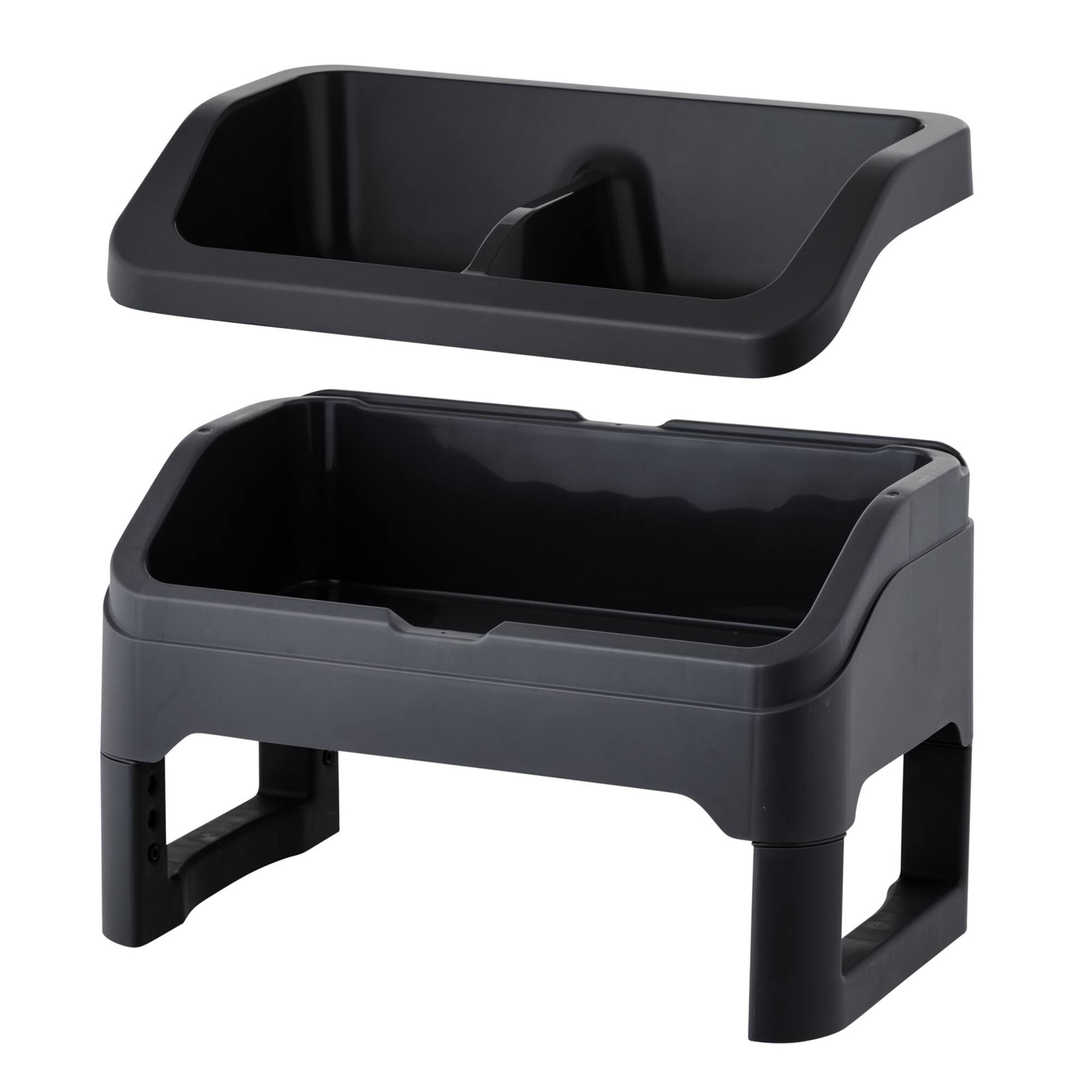 IRIS® Black Adjustable Elevated Pet Feeder, 2ct.